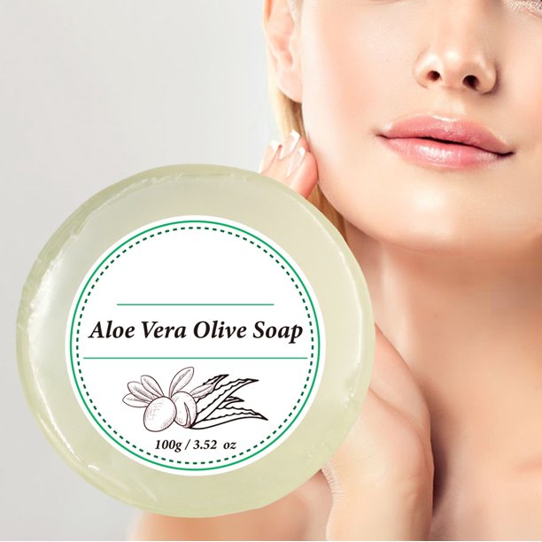 Jabón Facial de Aloe Vera, Aceite Exfoliante, Hidratante y Desmaquillante para El Baño de Manos (100 G) | Limpieza Profunda, Exfoliación Suave E Hidratación | Apto para Todo Tipo de Piel
