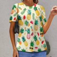 thumbnail image 6 of Lunarable Pineapple T Shirts Basic T-Shirt Short Sleeve Ladies Tee Shirt Summer Graphic Clothing, 6 of 6