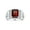 Garnet, variant on Men's Rings Sterling Silver Designer Style 10X8MM Emerald Cut Shape Gemstone & Diamonds Ruby July Birthstone Rings For Men Size 9