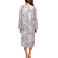 thumbnail image 2 of Yuyamidu Easter Egg Robes for Women Plus Size 4XL Rabbit Long Sleeves Bathrobe Sleepwear Purple Kimono Dress Women's Robe Lightweight Long Nightgown Soft Dressing Gown Robe, 2 of 7