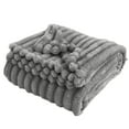 thumbnail image 2 of Gytml Ultra Soft Cozy Faux Fur Throw Blanket, Fuzzy Plush Thick Bubble Blanket, Luxury Fluffy Blanket For Couch, Sofa, Bedroom, And Living Room Grey-E, 2 of 4