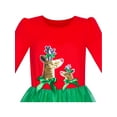 thumbnail image 4 of Girls Dress Christmas Reindeer Long Sleeve Party Dress 12 Years, 4 of 7