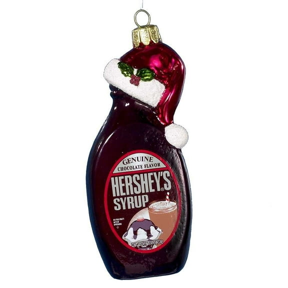 Kurt Adler Glass Hershey's Syrup Bottle Ornament, 5-Inch ( HY0180 )