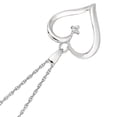 thumbnail image 6 of JewelStop Sterling Silver Diamond 0.04ct Heart Love Valentine Charm Pendant Necklace 18", 6 of 7