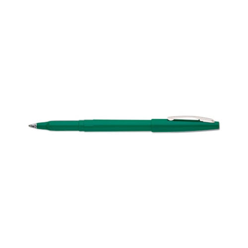 Rolling Writer Stick Roller Ball Pen Medium 0.8mm, Green Ink/Barrel, Dozen