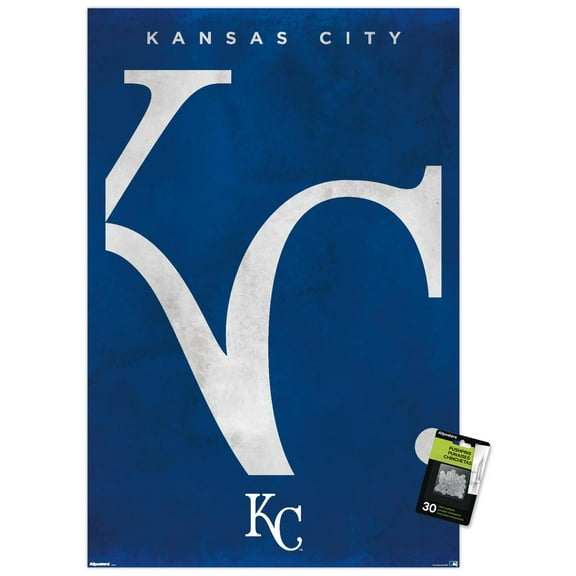 MLB Kansas City Royals - Logo 25 Wall Poster with Pushpins, 22.375" x 34"