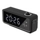 thumbnail image 2 of Reloj despertador digital Bluetooth con micrófono Carga USB LED Sonido de manos Multifunción Subwoofer Negro Sunnimix Relojes de alarma, 2 of 8
