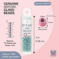 thumbnail image 3 of Miyuki Delica Seed Beads – Size 11/0 (1.6 mm), DB0375, Matte Metallic Light Aqua, 7.2 g, Approx. 1440 Beads, 3 of 7