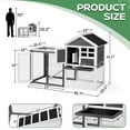 thumbnail image 3 of Zimtown 48" L Wooden Chicken Coop Hen House Rabbit Hutch Poultry Cagem, Gray, 3 of 9