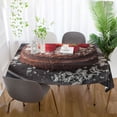 thumbnail image 6 of BZSMCE Square Tablecloth Chocolate Cake Pattern Tableclothes, 6 of 9