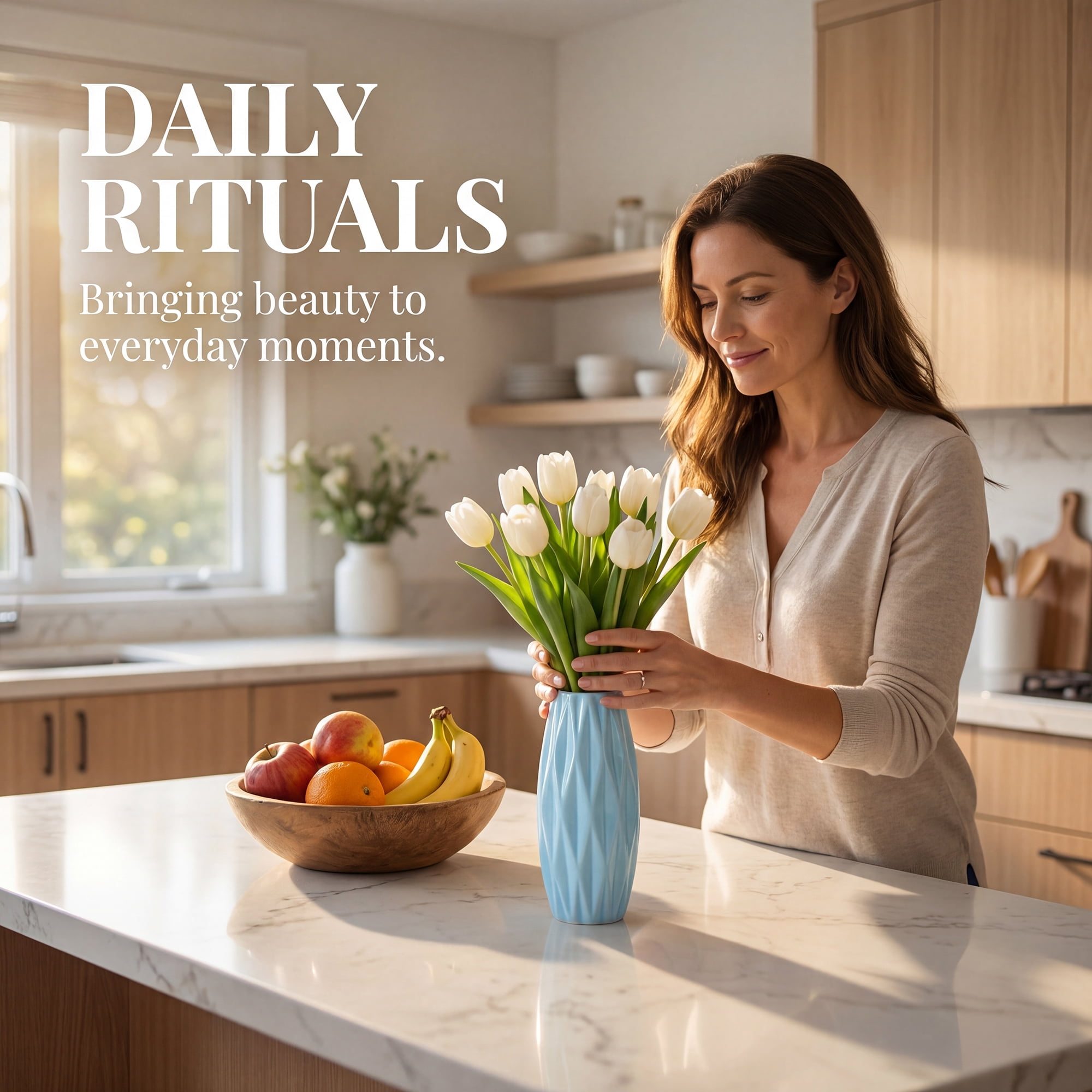 Unique Bargains Small Ceramic Modern Vase Matte Decorative Flower Vase for Desktop Blue