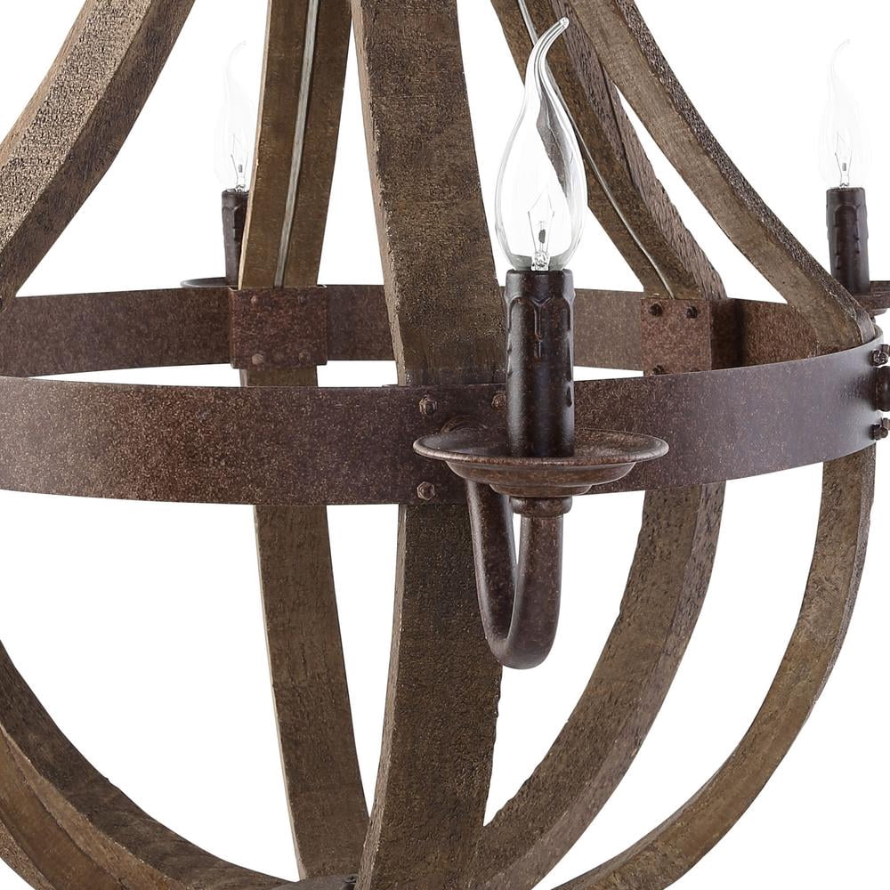 Modway Ballista 6 Light Chandelier in Antique Brass