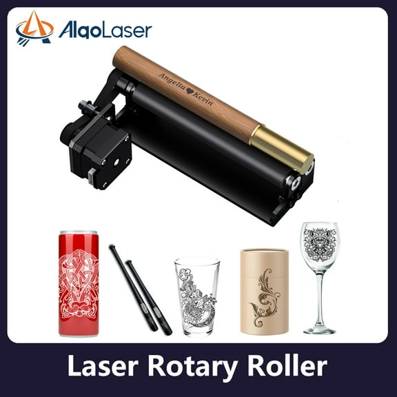 ORTUR Laser Rotary Roller YRR 3.0, Pre-assembled 360° Y-axis Rotary for Cylinder Engraving, Adjustable Diameters from 1mm-41mm