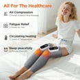 thumbnail image 3 of Cordless Calf Thigh Massager with Knee Hot Compress, Leg Massager for Circulation, Air Compression Leg Massage with Heat, 3 Heating, Massage & Intensity Modes, 15min Timing, 2000mAh Battery, 2pcs, 3 of 11