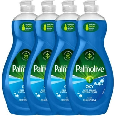 Moisturizing Liquid Dish Soap with Cleaning Power Degreaser - Tough on Grease but Gentle on Skin | Dishwashing Liquid Soap Suitable as Dishwasher Soap- 20 FL OZ Refillable Bottle, 4 Bottles