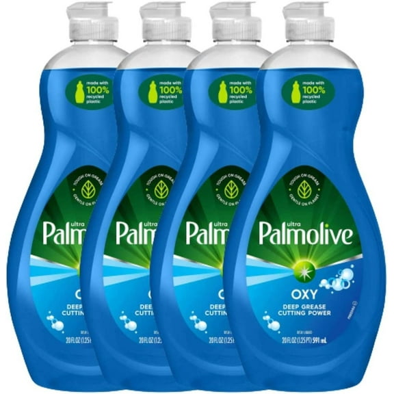 Moisturizing Liquid Dish Soap with Cleaning Power Degreaser - Tough on Grease but Gentle on Skin | Dishwashing Liquid Soap Suitable as Dishwasher Soap- 20 FL OZ Refillable Bottle, 4 Bottles