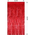 thumbnail image 2 of 3 Pack Red Metallic Tinsel Foil Fringe Curtains Backdrop, 3.3 ft x 6.6 ft Foil Fringe Curtains Decorations，for Photo Background Party Decorations,Graduation Decorations, 2 of 7
