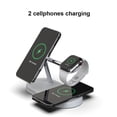 thumbnail image 2 of Cargador de teléfono Estación de carga inalámbrica para reloj 5 en 1 Soporte de carga LED antideslizante Luz nocturna, Blanco Advancent EL002172-02B, 2 of 2