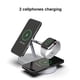 thumbnail image 2 of Cargador de teléfono Estación de carga inalámbrica para reloj 5 en 1 Soporte de carga LED antideslizante Luz nocturna, Blanco Scienceny EL002172-02B, 2 of 2