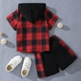 thumbnail image 2 of Gerichy Toddler Kids Boy Shorts Clothing Set 0 6 12 18 24 Months 2T 3T Toddler Boys Outfits Short Sleeve Stripe Prints Coat Tops And Shorts Outfits,2-Piece Tops Pants Clothes Set Boys Girls Outfits, 2 of 5