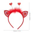 thumbnail image 4 of Diadema de San Valentín con forma de corazón rojo para mujeres y niñas, accesorios para el cabello con forma de corazón brillante, suministros para bodas, cumpleaños y fiestas, 4 of 7