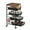 Black, variant on 5-Tier Kitchen Storage Cart Wood Top Rolling Cart Organizer with Pull-Out Baskets Wheels Metal Snack Cart with Holder for Fruit Vegetable Microwave Kitchen Pantry White