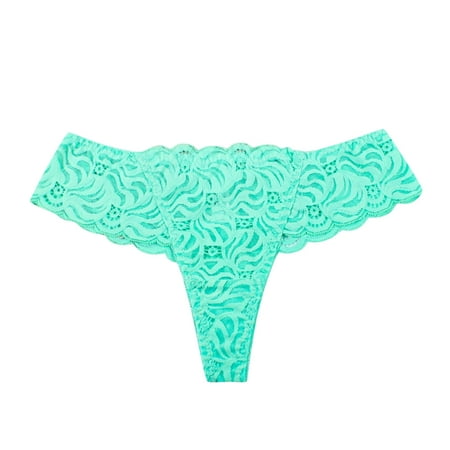 

WANYNG sports bras for women Panties For Women Lace Panty With Cross Front Detail Crochet Lace Lace Up Panty Hollow Out Underwear Cotton Mint Green S