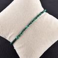 thumbnail image 4 of QNAVIC Natural Malachite Gemstone Micro Round Beads Dainty Bangle Bracelet, Handmade Jewelry for Women, Healing Chakra Energy Crystals, Birthday Gift for Her Silver Plated Chain 8 inch, 4 of 5