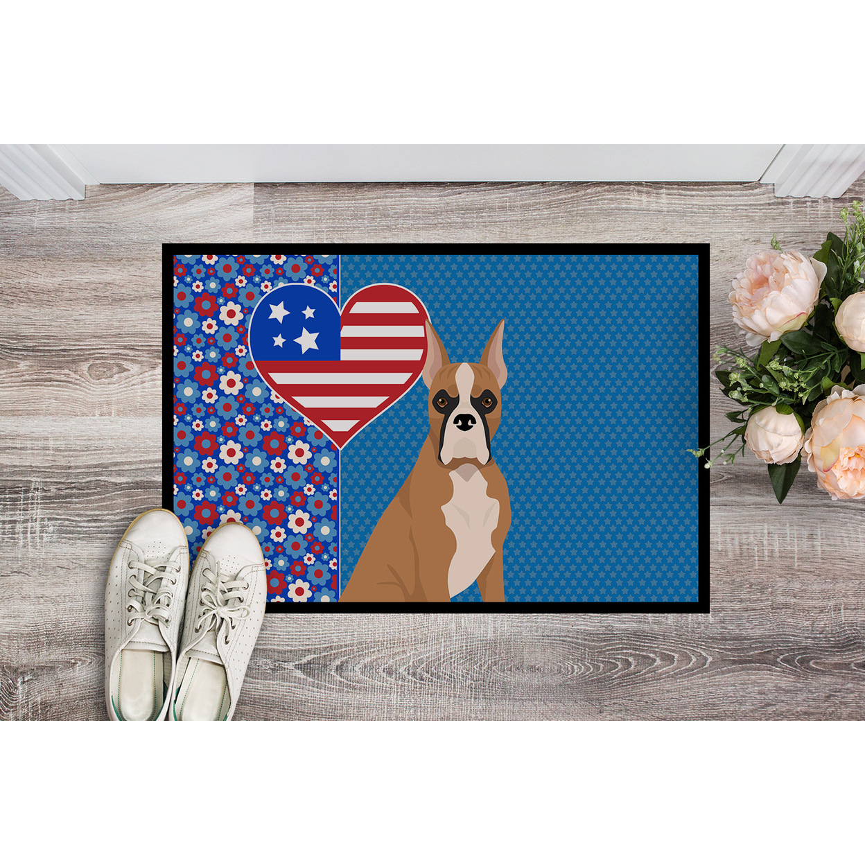 Fawn Boxer Indoor or Outdoor Mat 24x36 36 in x 24 in
