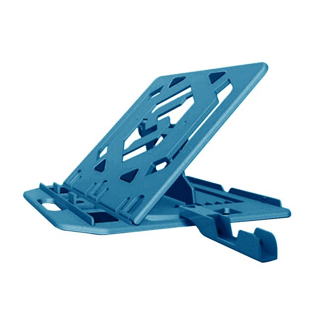 ziyahi Support Réglable pour Ordinateur Portable, Support Portable en Plastique Antidérapant pour Ordinateur Portable, Support de Refroidissement avec Support pour Téléphone, Rouge Bleu