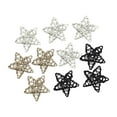 thumbnail image 2 of veasfak 10x Rattan Stars Rustic Tree Topper Hanging Pendants for Indoor Holiday Xmas 6CM, 2 of 9