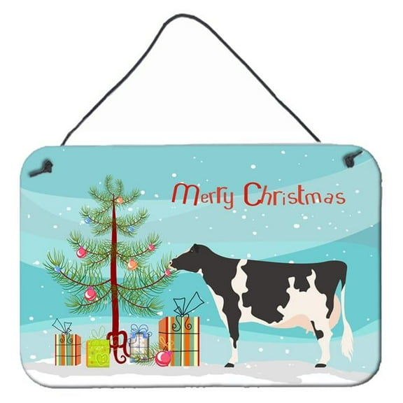 Holstein Cow Christmas Wall or Door Hanging Prints