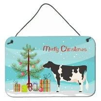 Holstein Cow Christmas Wall or Door Hanging Prints