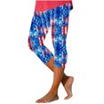 thumbnail image 2 of DDAPJ pyju Women's American Flag Capri Leggings USA 4th of July Patriotic Stars and Stripes High Waist Soft Stretchy Yoga Pants Lightning Sales of Today Blue XXXL, 2 of 5