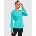thumbnail image 3 of Weardear Long Sleeve Workout Tops for Women Crewneck Yoga Shirts Lightweight Athletic Gym Running Sport Casual T-Shirt, 3 of 6