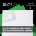 thumbnail image 2 of Sticker Paper, 8.5 x 11 Full Sheet Label, 100 Sheet Pack, Inkjet or Laser Printer, Online Labels (Color: Green), 2 of 9