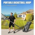 thumbnail image 2 of Basketball Hoop,Portable Basketball Hoop System for Outdoor, Adjustable Height 5.7-10ft 45in Backboard Basketball Goal for Kids Teen and Adult Coal Black, 2 of 5
