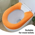 thumbnail image 4 of Cojín para asiento de inodoro cómodo y grueso de invierno, funda suave y cálida para asiento de inodoro, 4 of 5