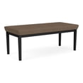 thumbnail image 1 of Lenox Steel Reception Waiting Room Healthcare 2-Seat Bench / Black Steel / Brown, 1 of 5