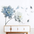 thumbnail image 2 of 75 * 130cm 3d Blue Flowers Butterflies Removable Vinyl Large Wall Art Decorations For Bedroom Living, 2 of 4
