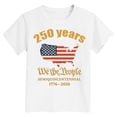 thumbnail image 5 of felwors Kids 250 Anniversary USA Shirts 250 Year American Flag Tshirt Boys and Girls Happy 250th Tee 4th of July Tops (7-8 Years,White), 5 of 5