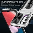 thumbnail image 4 of for Galaxy A13 5G Case Heavy Duty with Camera Cover, Build in Kickstand & Magnetic Car, Military Grade Armor Protection Cover,Sturdy Rugged Shockproof Case For Samsung Galaxy A13 5G, Silver, 4 of 10