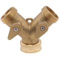 thumbnail image 1 of Y Shaped Water Hose Connector - Fitting & Drain Gutter - 3/4", 1 of 4