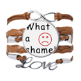 thumbnail image 1 of Por el contrario. Pulsera de cuero Negro trenzado pulsera de cuerda de amor Unbranded  M, 1 of 3