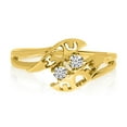 thumbnail image 1 of 14K Yellow Gold I Love You Two-Stone Diamond Ring, 1 of 2