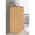 thumbnail image 4 of Hodedah Four Drawer Contemporary Wooden Chest in Beige Finish, 4 of 6