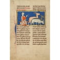 thumbnail image 3 of Illustrator, Unknown 13th Century 17x24 Black Modern Framed Museum Art Print Titled - Amos and Three Goats, 3 of 5