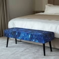 thumbnail image 2 of FUIALDOLG Bench Covers Slipcover Stretch Dining Bench Cover with Elastic Band Washable Rectangle Kitchen Chair Covers for Garden, Bedroom, Living Room (Blue Galaxy Meteor), 2 of 6