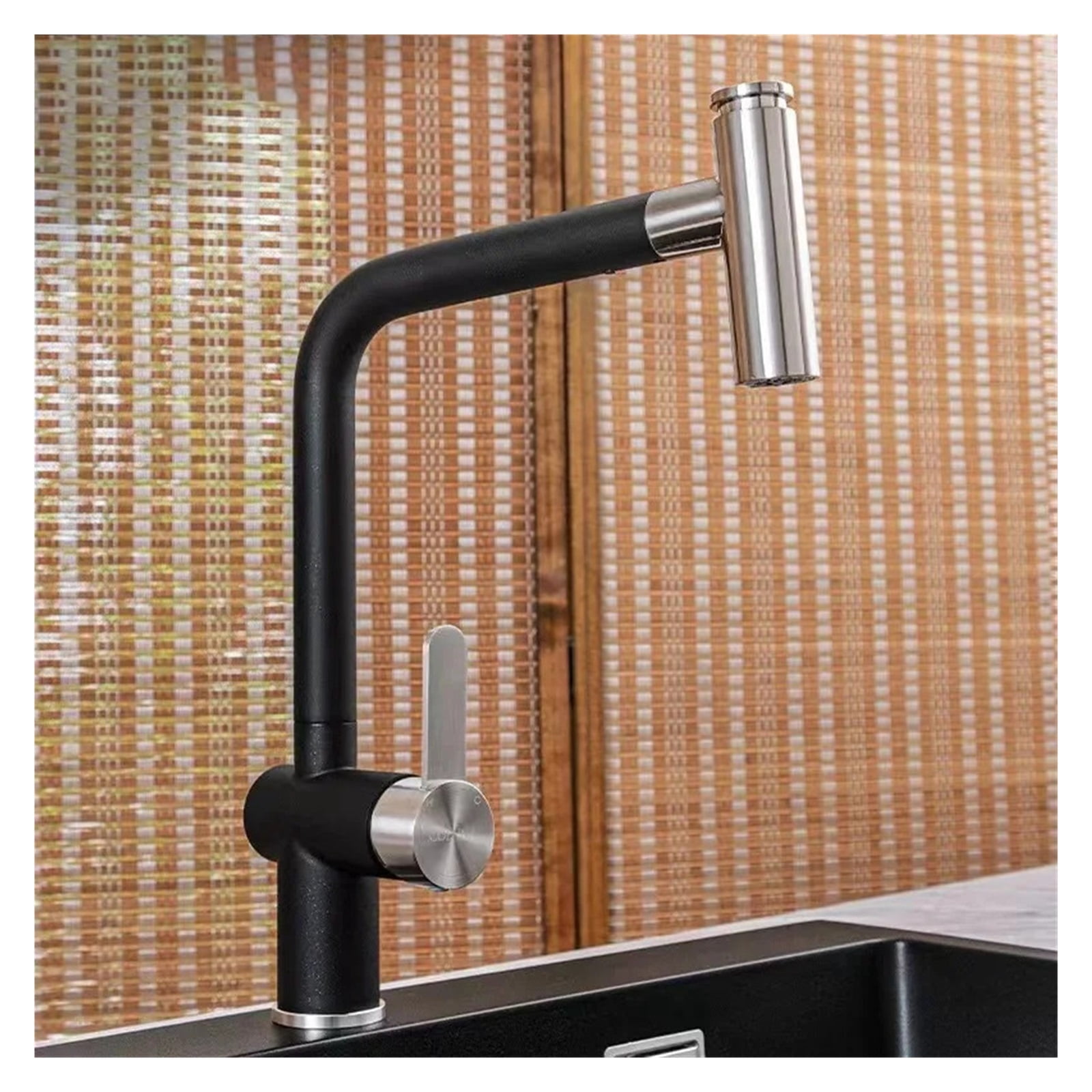Quartz Stone Universal Rotate Pull-out Faucet, Kitchen Sink Faucet Dual Effluent Modes, Cold And Hot Dual Control Bathroom Faucet