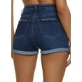 thumbnail image 2 of Womens WAX Button Up Denim Shorts, 2 of 2